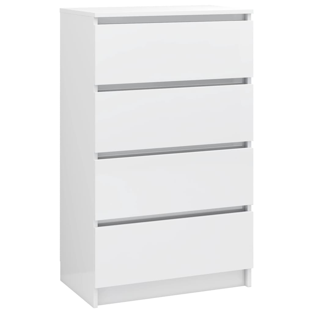 Sideboard Hochglanz-Weiss 60x35x98,5 cm Holzwerkstoff